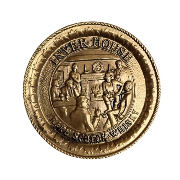 Inver House Rare Scotch Whisky Gold-Toned Decorative Tin Wall Plaque - Picture 2 of 4